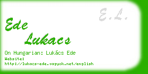 ede lukacs business card