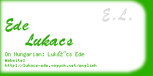 ede lukacs business card